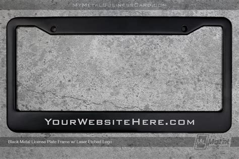 laser etched black metal license plate bracket|Custom Personalized Black Powder.